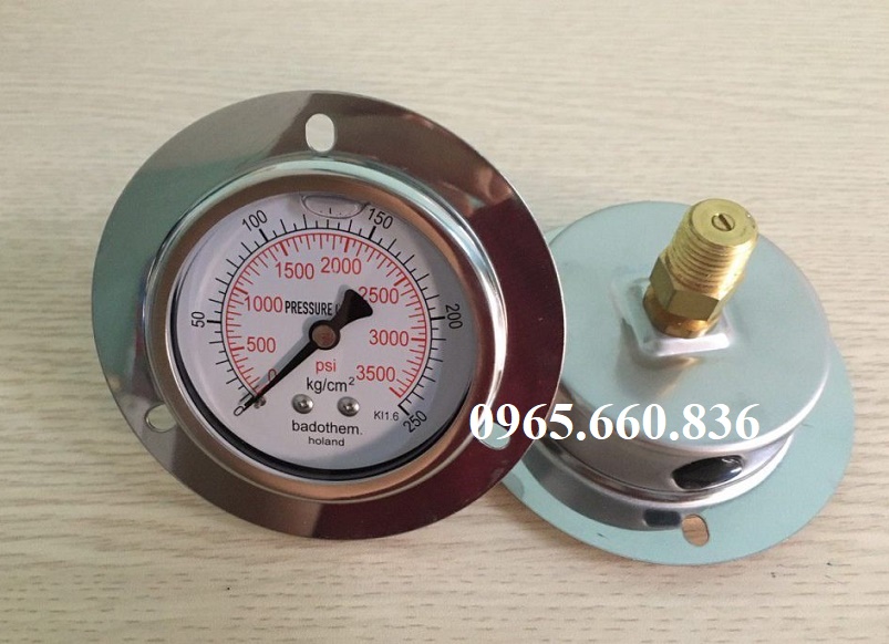 đồng hồ đo áp suất có vành