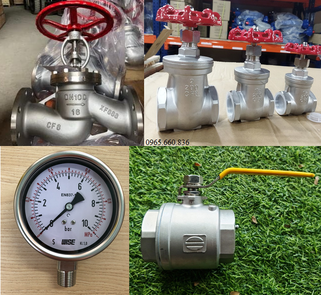 Tên tiếng anh của van công nghiệp,Van bi, Van cầu.