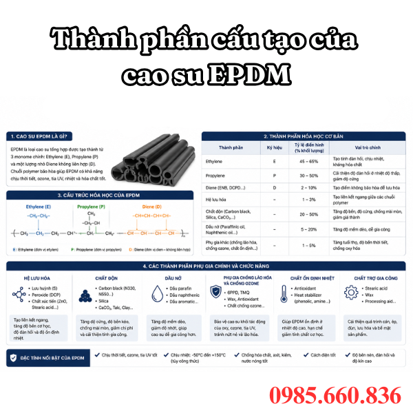 Thành phần cấu tạo của cao su EPDM