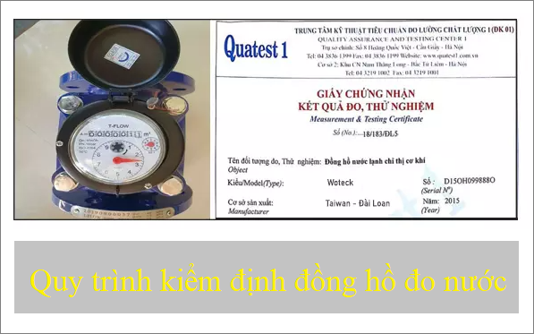 Quy trình kiểm định đồng hồ đo nước.