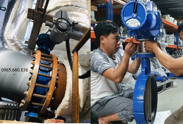 Bảo trì sửa chữa van bướm điều khiển điện.