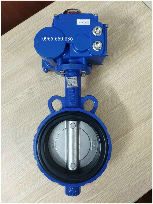Van bướm gang điều khiển điện 24V.
