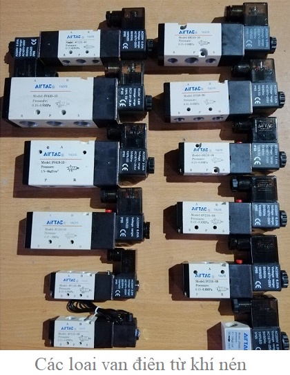 Các loại van điện từ khí nén.