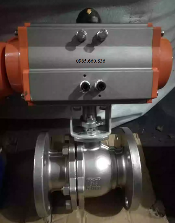 Hình ảnh van bi điều khiển khí nén DN300 DN250 DN200