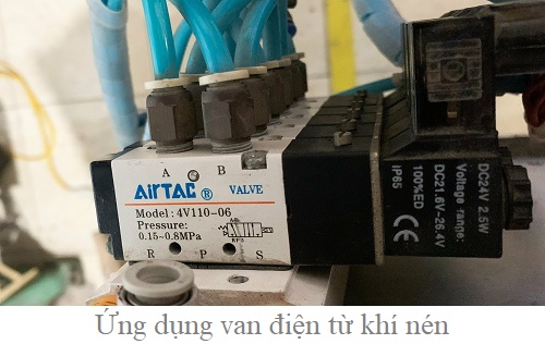 Ứng dụng van điện từ khí nén.