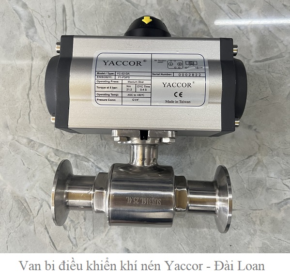 Van bi điều khiển khí nén Yaccor Đài Loan.