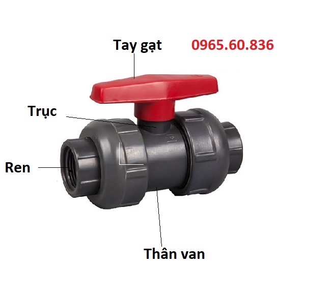 Cấu tạo van bi hóa chất