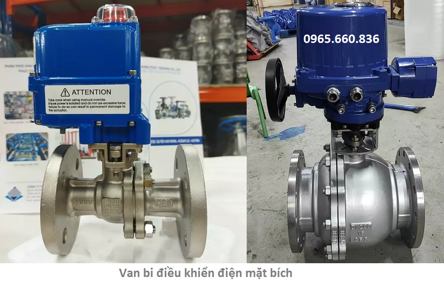 van bi điều khiển điện mặt bích 1