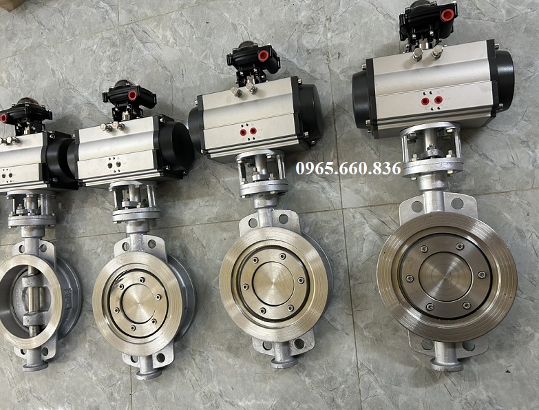 van bướm chịu nhiệt độ cao điều khiển khí nén