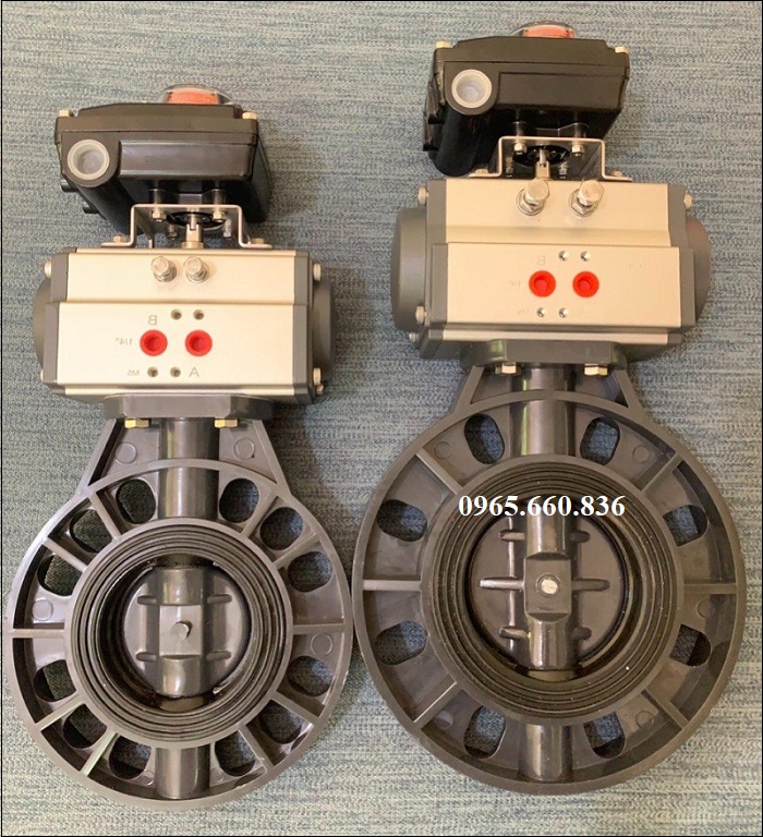 van bướm điều khiển khí nén tác động kép 1