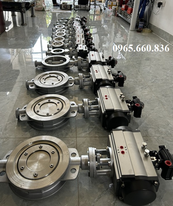van bướm thép điều khiển khí nén đài loan 1