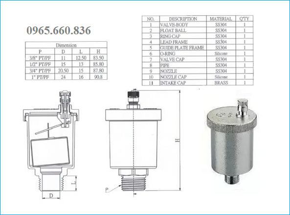 catalogue van xả kh&iacute; inox
