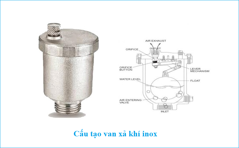 cấ tạo van xả kh&iacute; inox