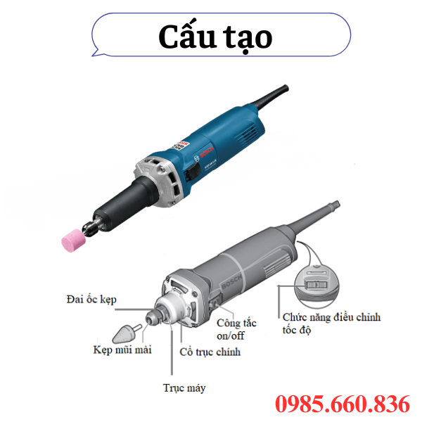 Cấu tạo máy mài khuôn