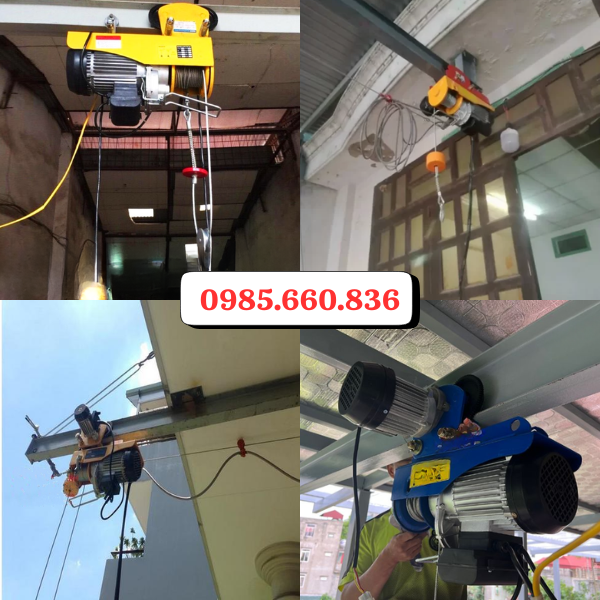 Ứng dụng bộ tời điện kèm rùa di động