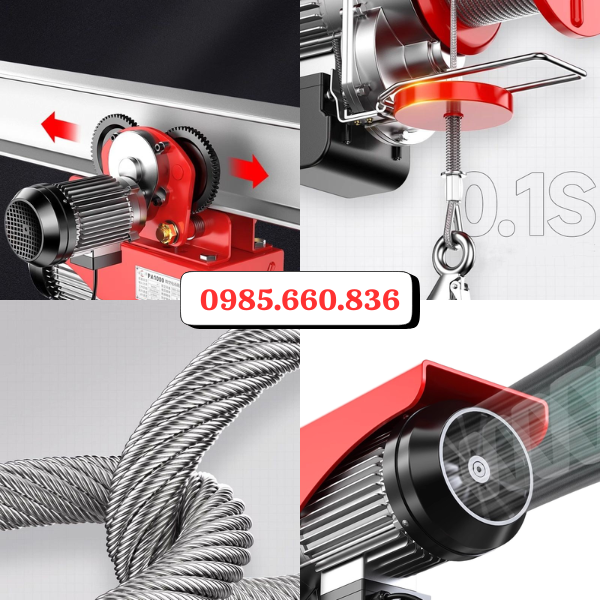 Ưu điểm bộ tời điện kèm rùa di động