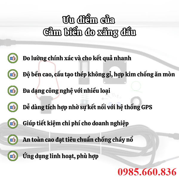 Ưu điểm cảm biến đo xăng dầu