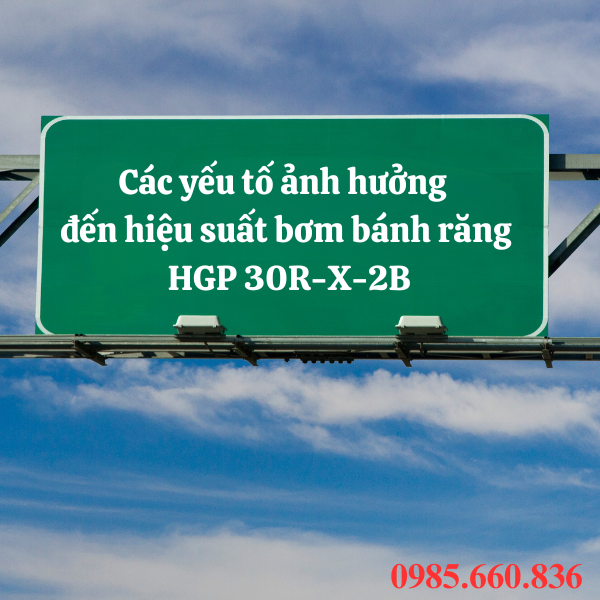 Các yếu tố ảnh hưởng đến hiệu suất bơm bánh răng HGP 30R-X-2B