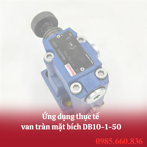 Ứng dụng thực tế van tràn mặt bích DB10-1-50