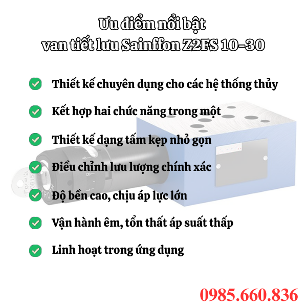 Ưu điểm nổi bật van tiết lưu Sainffon Z2FS 10-30