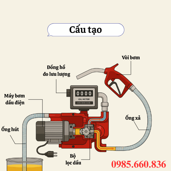 Cấu tạo kit bơm dầu ETM-40