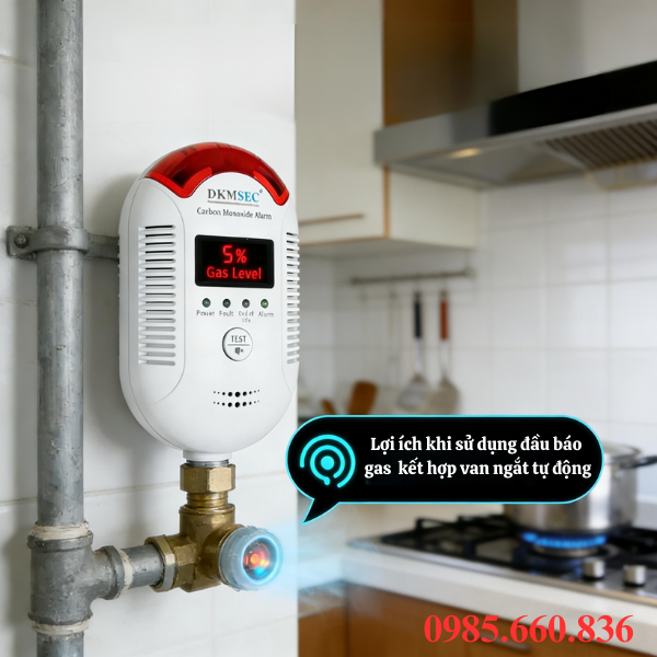 Lợi ích khi sử dụng đầu báo gas kết hợp van ngắt tự động