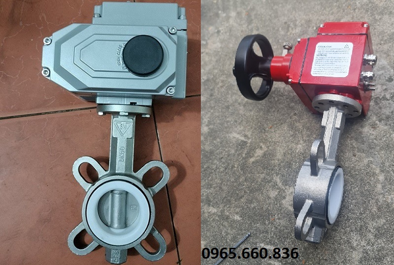 hình ảnh van bướm inox điều khiển điện đài loan