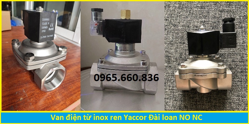 ảnh van điện từ inox ren Yaccor Đ&agrave;i Loan 