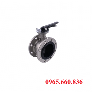 Van bướm inox nối bích tay gạt D41F4-10P/16P
