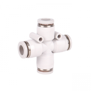 Đầu nối chữ thập inox màu trắng ống 4, 6, 8, 10, 12 mm