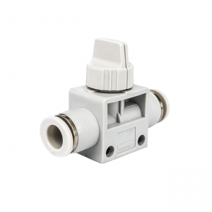 Van khóa khí nén nhựa trắng inox ống 4, 6, 8, 10, 12 mm