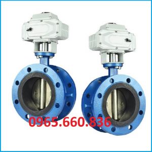 Van bướm điều khiển điện hai mặt bích