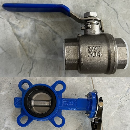 Sự khác nhau giữa van bướm và van bi