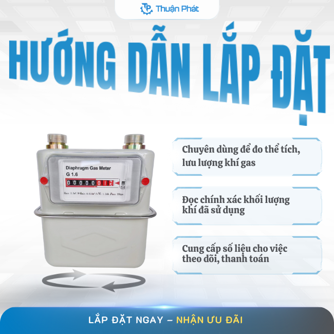 Hướng dẫn lắp đặt đồng hồ đo lưu lượng khí Gas