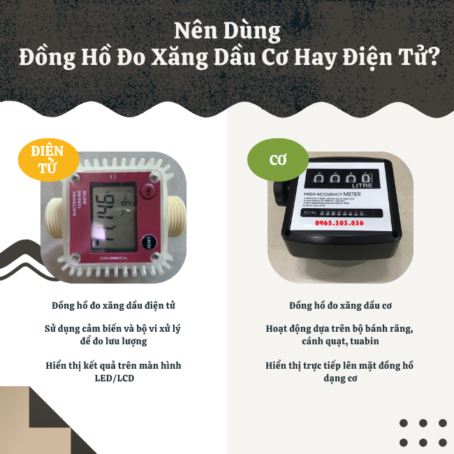 Nên Dùng Đồng Hồ Đo Xăng Dầu Cơ Hay Điện Tử?
